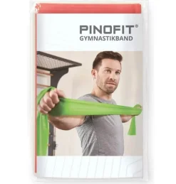 Taśma oporowa do ćwiczeń gimnastycznych opór średni+ Pinofit 2 m koralowa