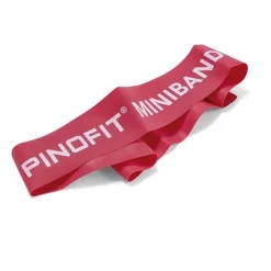Taśma oporowa lateksowa miniband opór średni Pinofit 33 cm czerwona