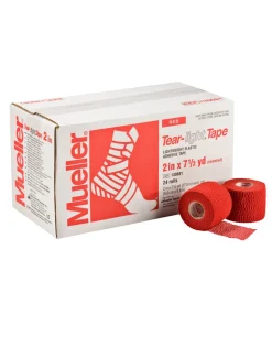 Tear-Light Tape Mueller elastyczny, rozciągliwy bandaż samoprzylepny typu coban czerwony