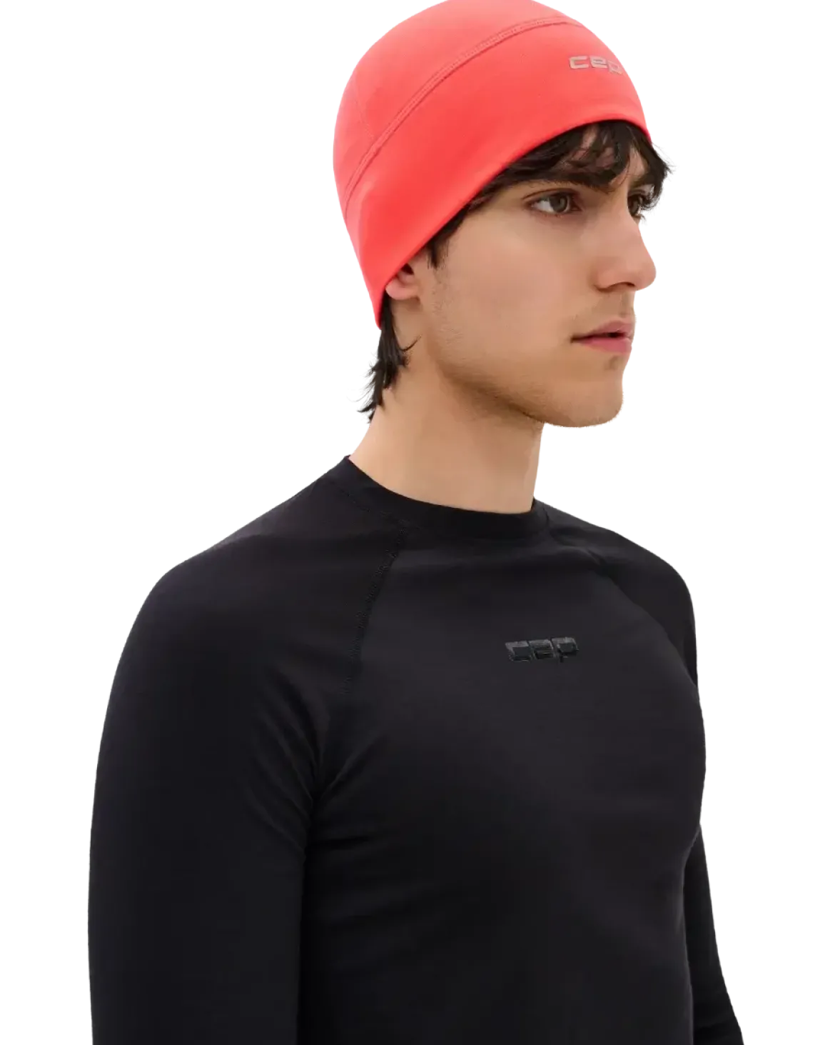 Termiczna czapka beanie do biegania CEP Core Run 2.0 koralowa