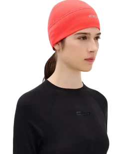 Termiczna czapka beanie do biegania CEP Core Run 2.0 koralowa