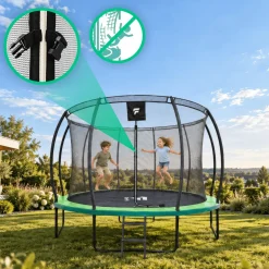 Trampolina ogrodowa dla dzieci 12 FT / 366 cm Kangaroo PRO DrFit z siatką i drabinką
