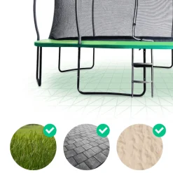 Trampolina ogrodowa dla dzieci 14 FT / 427 cm Kangaroo PRO DrFit z siatką i drabinką