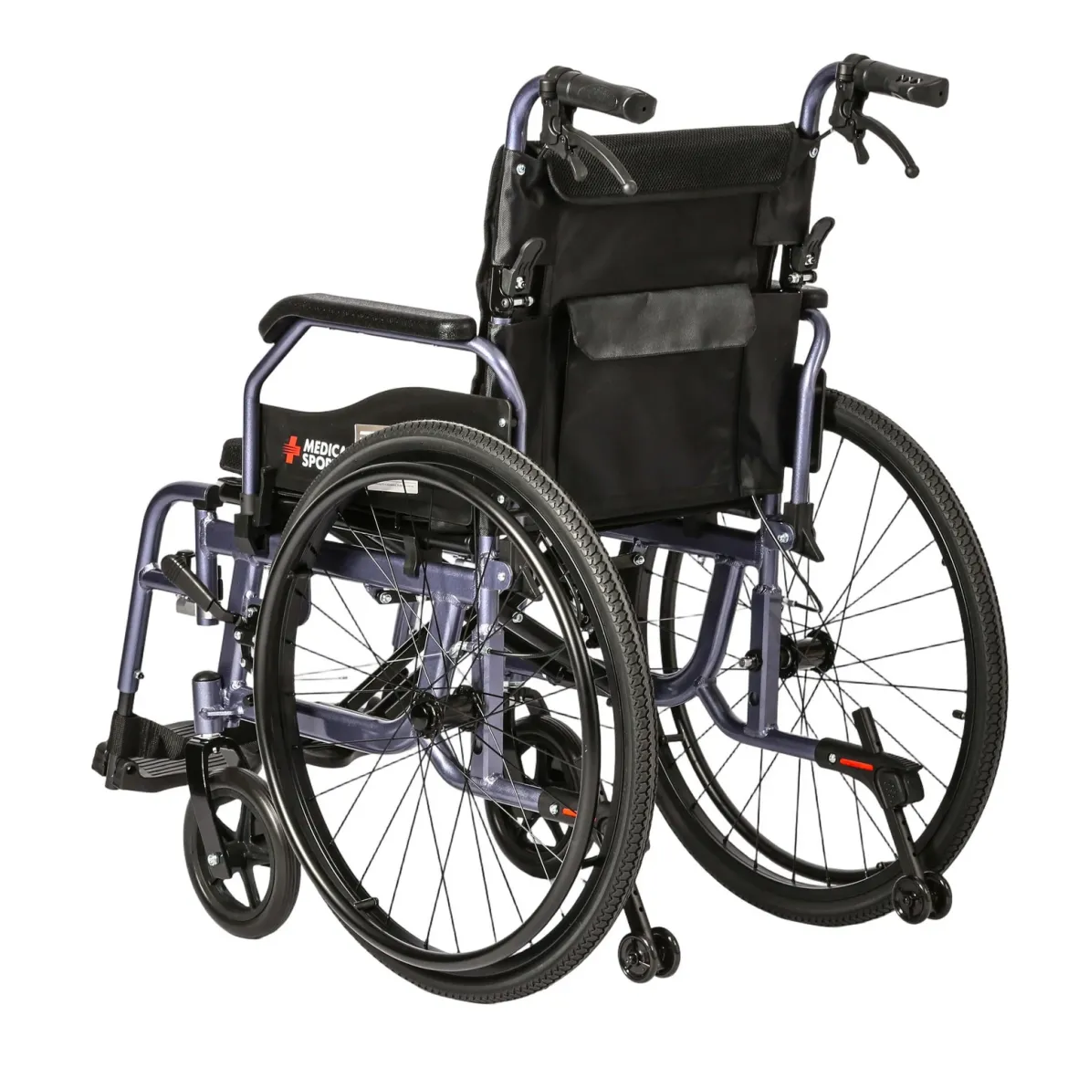 Wózek inwalidzki manualny regulowany składany z pompowanymi kołami 51 cm Mobil Classic MSupport